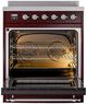 Ilve® Nostalgie II Series 30" Burgundy Pro Style Induction Range-1