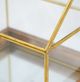A & B Home Clear/Gold Glass House Box-3