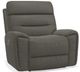 La-Z-Boy® Soren Pewter Leather Power Rocking Recliner with Headrest-0