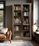 YHD Kira Brown Large Exposure Cabinet-1