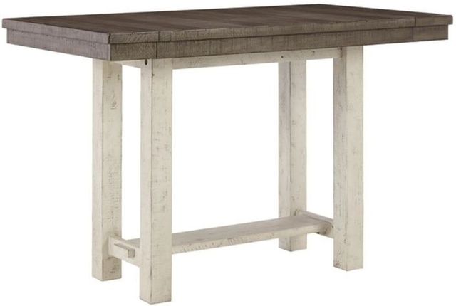 Benchcraft® Brewgan Brown Counter Height Dining Table with Whitewash Legs-2
