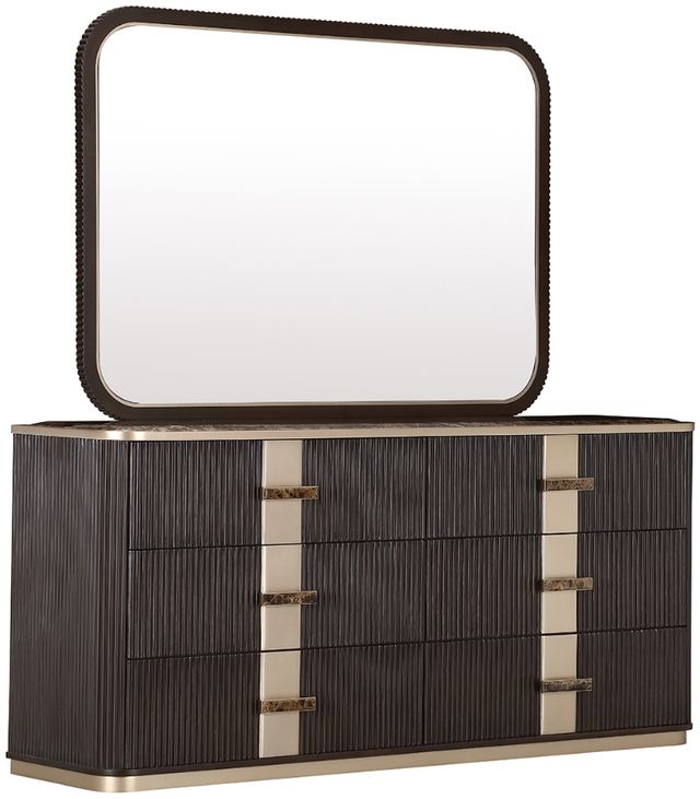 Michael Amini® West Kensington Medium Espresso Dresser with Mirror-0