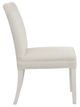 Fairfield® Customizable Entree Dining Pull Short Back Dining Chair with Buttons and Linen Legs-2