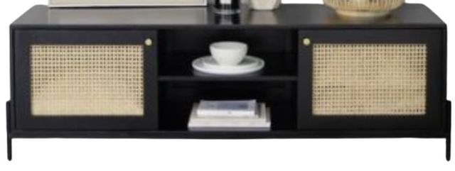 Jaipur Furniture Rattan Black TV Unit-0