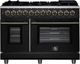 FORNO® Massimo Series Alta Qualita 48" Black Pro Style Dual Fuel Range-0