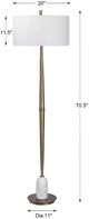 Uttermost® Minette Antique Brass Floor Lamp-2