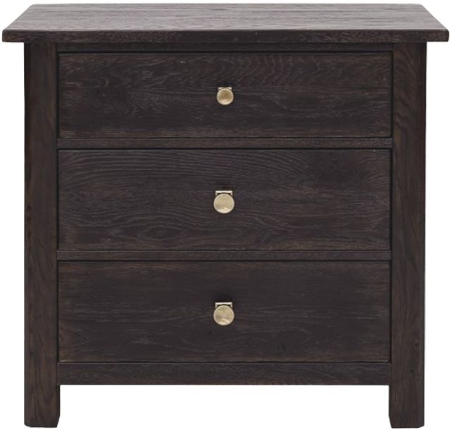 Hooker® Furniture Driftwood Burnt Timber 3-Drawer Nightstand-1