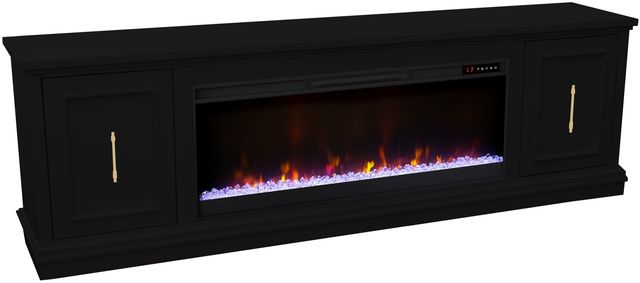 Legends Home Jordan Seal Skin Black 82" Fireplace Console-0