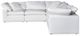 Moe's Home Collection Clay Classic 5-Piece Cream White L-Shaped Modular Sectional-1