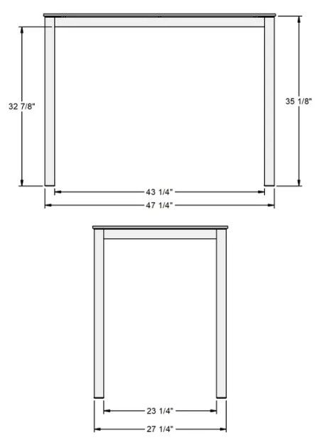 Amisco Customizable Harrison Glass Top Counter Height Dining Table-2