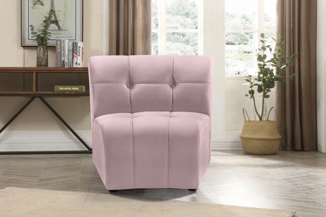 Meridian Furniture Limitless Pink Velvet Modular Chair-1
