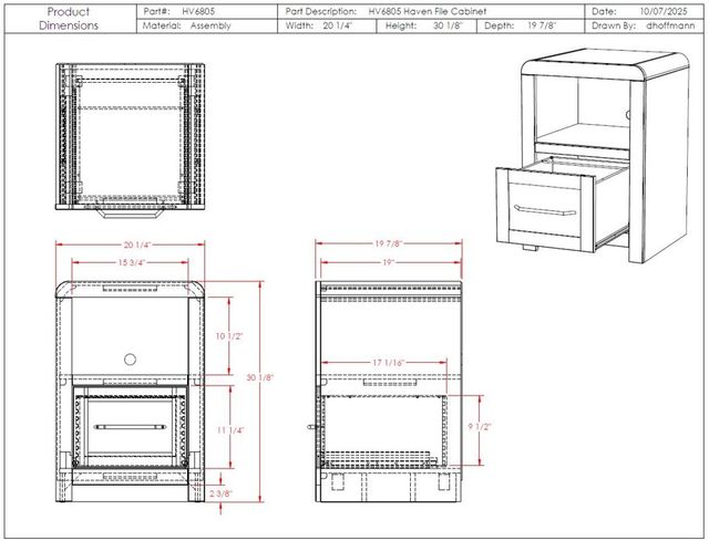 Legends Home Haven White File Cabinet-2