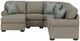 Flexsteel® Preston 3-Piece Gray Vapor U-Shape Sectional and Chaise-4