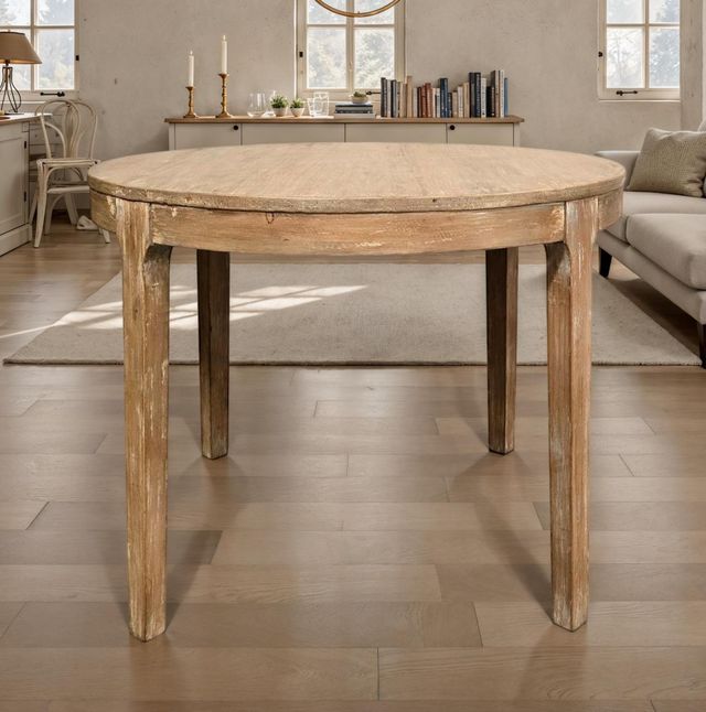 Nest Home Collections Morgan Natural Gray 42'' Round Dining Table-1