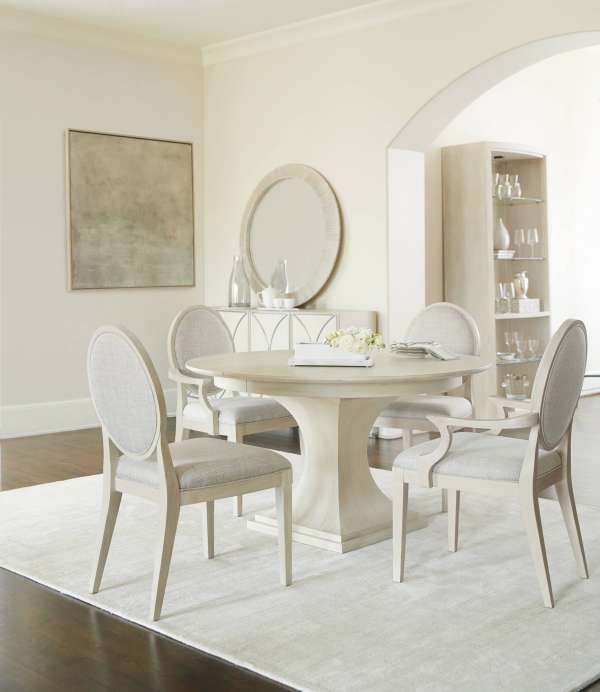 Bernhardt East Hampton Cerused Linen/Gray Upholstered Dining Upholstered Side Chair-1
