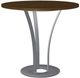 Amisco Customizable Dalia Walnut Veneer Counter Pub Table with Metal Turnip Base-0