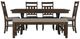 Powell® Turino 6-Piece Rustic Umber/Tan Dining Set-3