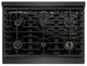 ZLINE Paramount 36" Black Satin Stainless Steel Gas Rangetop with 6 Burners and Porcelain Cooktop -2