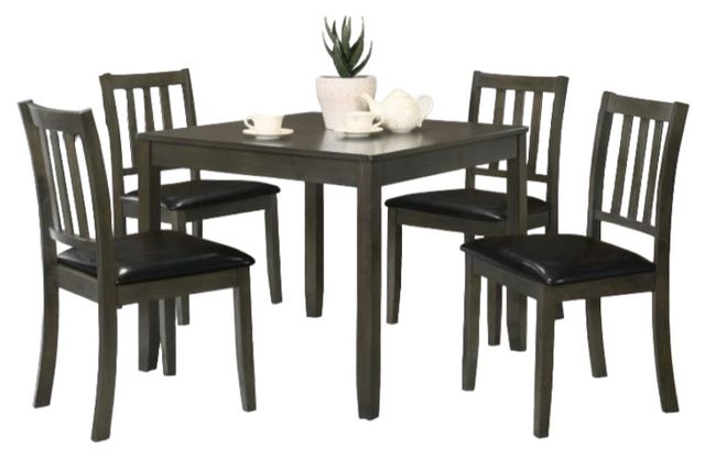 Coaster® Parkwood 5-Piece Charcoal Dining Set-0