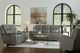 Bassett® Furniture Club Level Conover Light Gray Leather Wallsaver Power Recliner-3