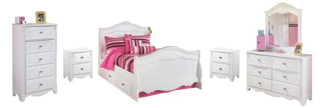 Signature Design by Ashley® Exquisite 6-Piece White Full Sleigh Bed Set-0