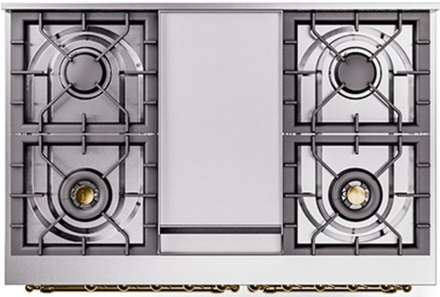 Ilve® Nostalgie II Series 40" White Pro Style Dual Fuel Range-2