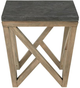 Riverside Furniture Hawkins Bluestone Square Side Table with Antique Oak Base-1