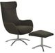 Fjords® Norsk Skagen Grey High Back Chair with Tilter and Metal Star Base with Footstool-0