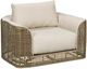 Vanguard® Furniture Customizable Bliss Fabric/Rattan Outdoor Swivel Chair with Blanket-0