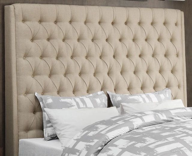 Coaster® Camille Cream Queen Upholstered Bed-2