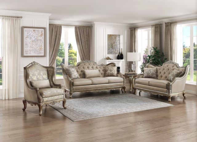 Homelegance® Florentina Gold Undertone/Silver Accent Chair-1