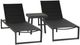 Linon Alora 3-Piece Black Aluminum/Fabric Lounge Chair Set-0