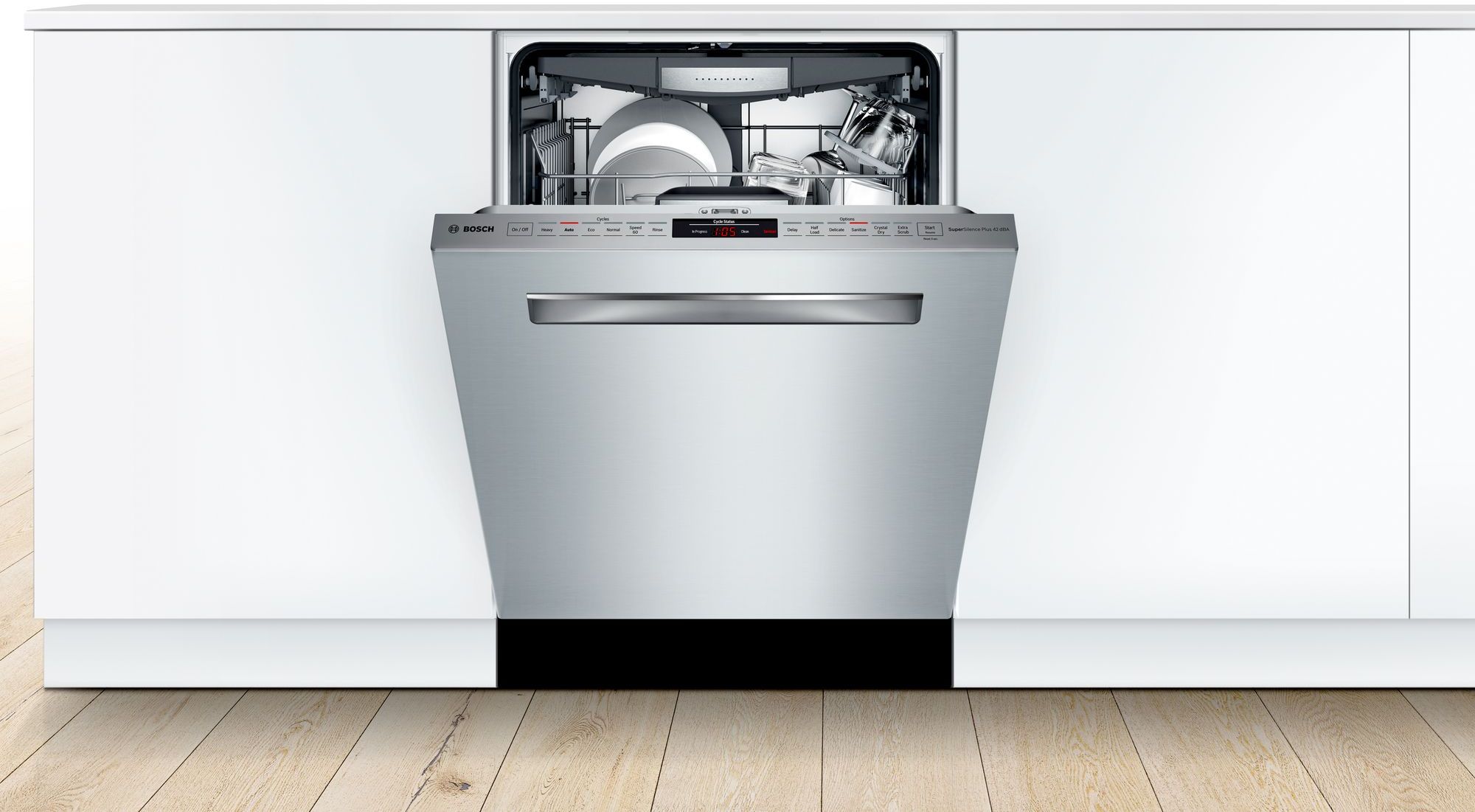 Bosch 800 Series DLX 24 Stainless Steel Top Control Built In Dishwasher John s Appliance Bedding South Daytona New Smyrna