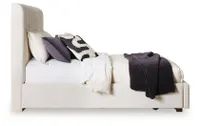 Signature Design by Ashley® Brizmore Beige King Upholstered Panel Storage Bed-3