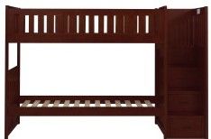 Mazin Furniture Rowe Cherry Twin/Twin Youth Step Bunk Bed-0