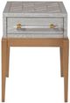 Bassett Mirror Perrine Soft Graphite Chairside Table with Gold Base-1