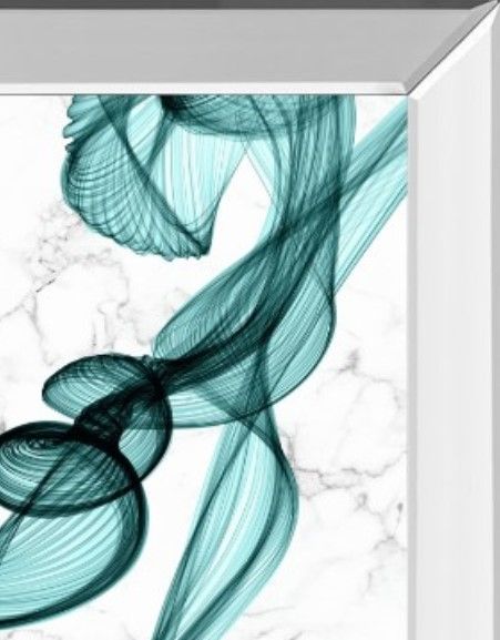 Classy Living Irena Orlov Teal Ribbons II Wall Art-1