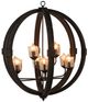 A & B Home Black Wood Chandelier-1