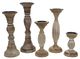 A & B Home Kopan 5-Piece Brown Candle Holder Set-1