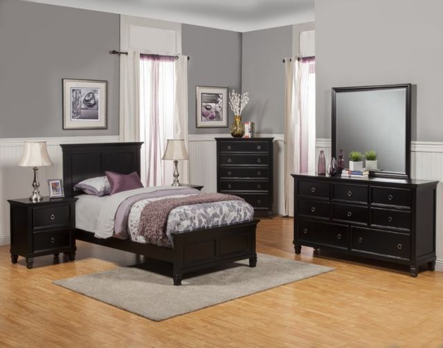 New Classic® Home Furnishings Tamarack Black Twin Bed-1