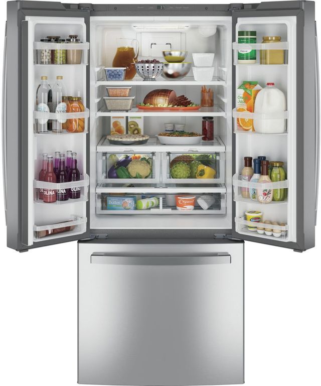GE® 30 in. 20.8 Cu. Ft. Fingerprint Resistant Stainless Steel French Door Refrigerator-3