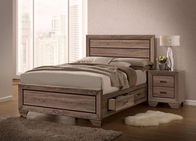 Coaster® Kauffman 4-Piece Washed Taupe Queen Bedroom Set-1