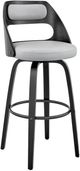 Armen Living Julius Gray/Matte Black Swivel Counter Stool-0