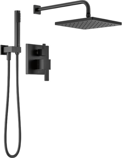 Delta Modern Monitor® 14 Series Matte Black Shower with Raincan and Hand Shower-0