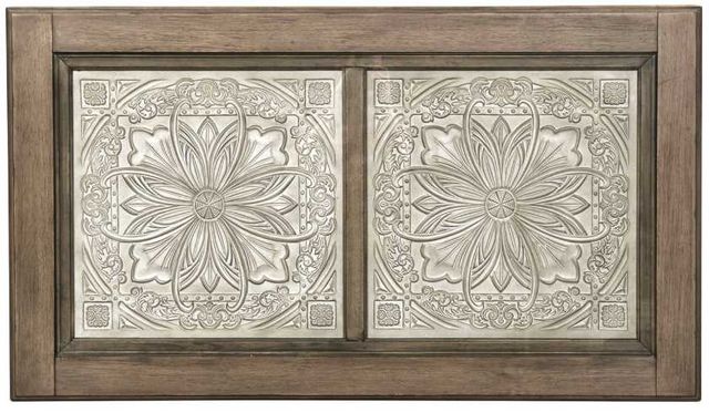 Liberty Furniture Heartland Glass Top Tile Cocktail Table with Antique White Base-3