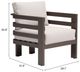 Zuo® Modern Bal Harbor Brown/White Aluminum Fabric Outdoor Accent Chair-5