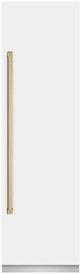 ZLINE Autograph Edition 24 in. 12.5 Cu. Ft. Column Refrigerator in White Matte with Graphite Gray Interior and Polished Gold Accents-0