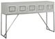 Uttermost® Abaya Soft White Console Table with Brushed Nickel Base-0