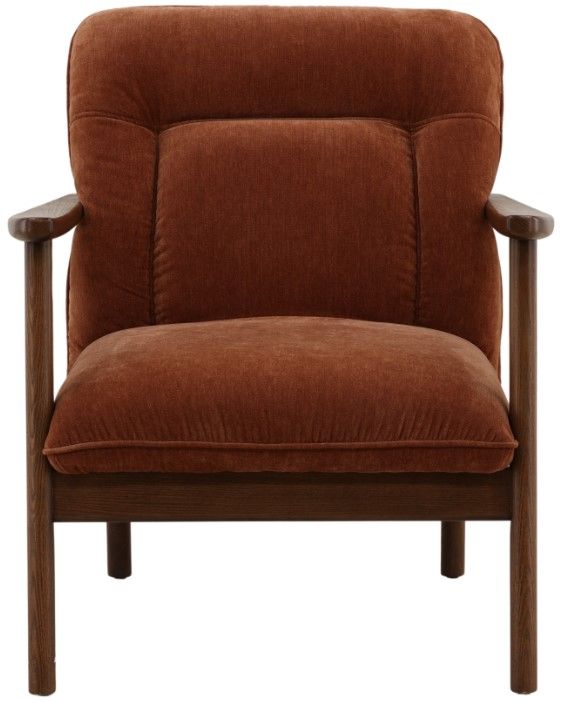 Dovetail Furniture Talesa Brown/Canna Rust Occasional Chair-1