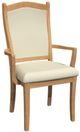 Bermex® Customizable Wood Upholstered Dining Arm Chair-0
